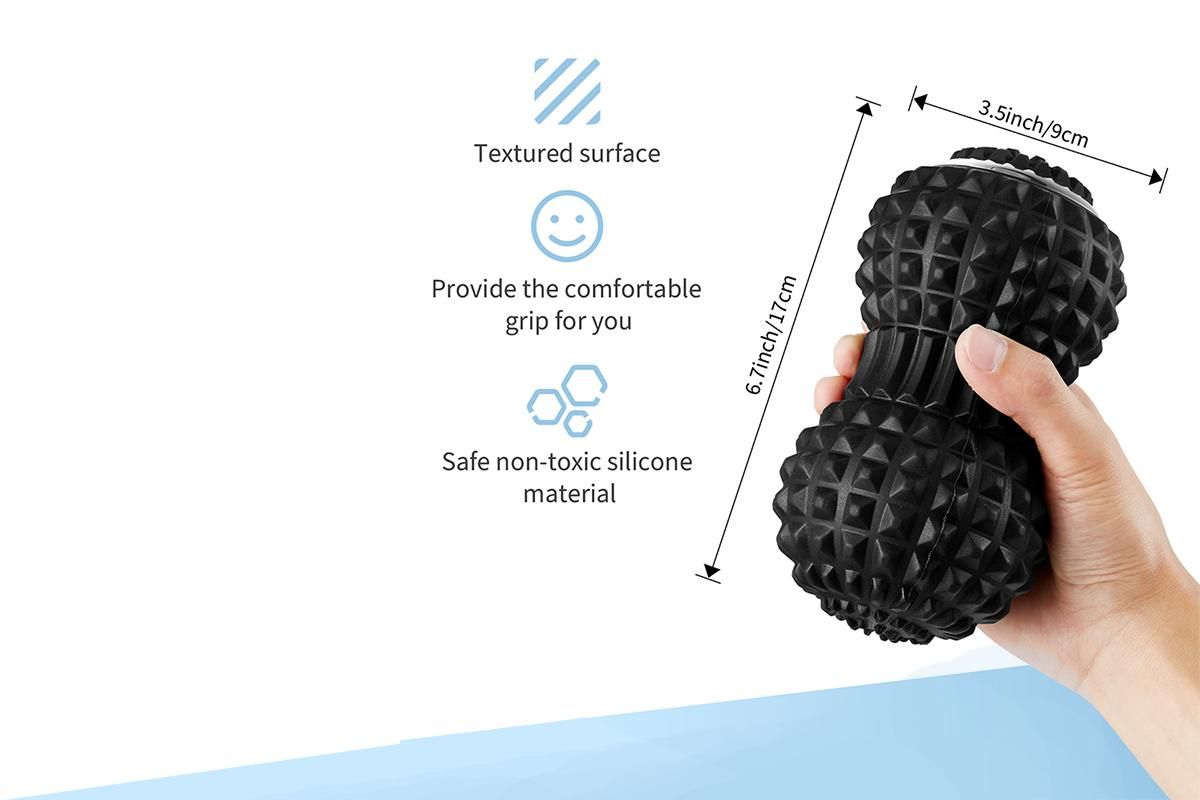 Vibrating Roller Massager Electric Massage Ball Back Foot Muscle Pain Relief-Black V1263-JX-7494