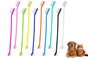 10 Pcs Pet Toothbrush Dual-End Long Handle for Dogs Cats V1263-JX-7498