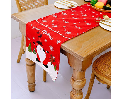 Xmas Table Runner Santa Pattern Cover-Red Santa V1263-JX-750