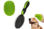 2 Pack Pet Grooming Brush Set Deshedding Double Sided Comb Massage Brush-Green V1263-JX-7504-1