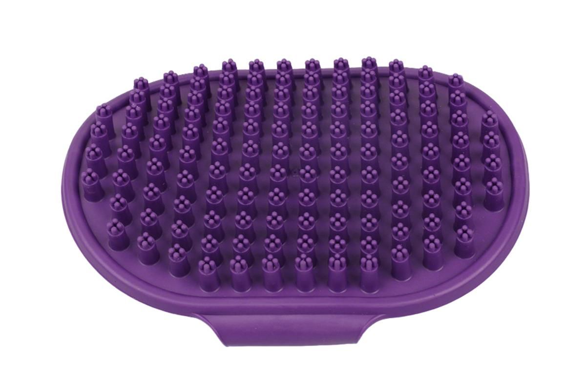 2 Pack Pet Grooming Brush Set Deshedding Double Sided Comb Massage Brush-Purple V1263-JX-7504-2