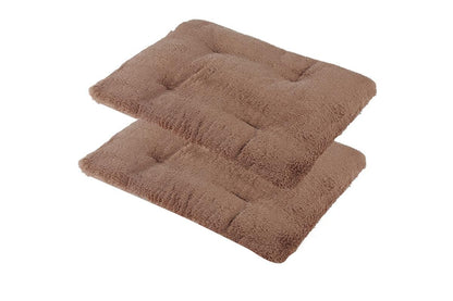 2Pcs Pet Blanket Self-Heating Bed Pad Cat Dog Self-Warming Cushion-Khaki XL V1263-JX-7509-4