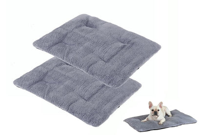 2Pcs Pet Blanket Self-Heating Bed Pad Cat Dog Self-Warming Cushion-Khaki XL V1263-JX-7509-4
