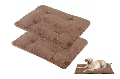 2Pcs Pet Blanket Self-Heating Bed Pad Cat Dog Self-Warming Cushion-Grey M V1263-JX-7510-2