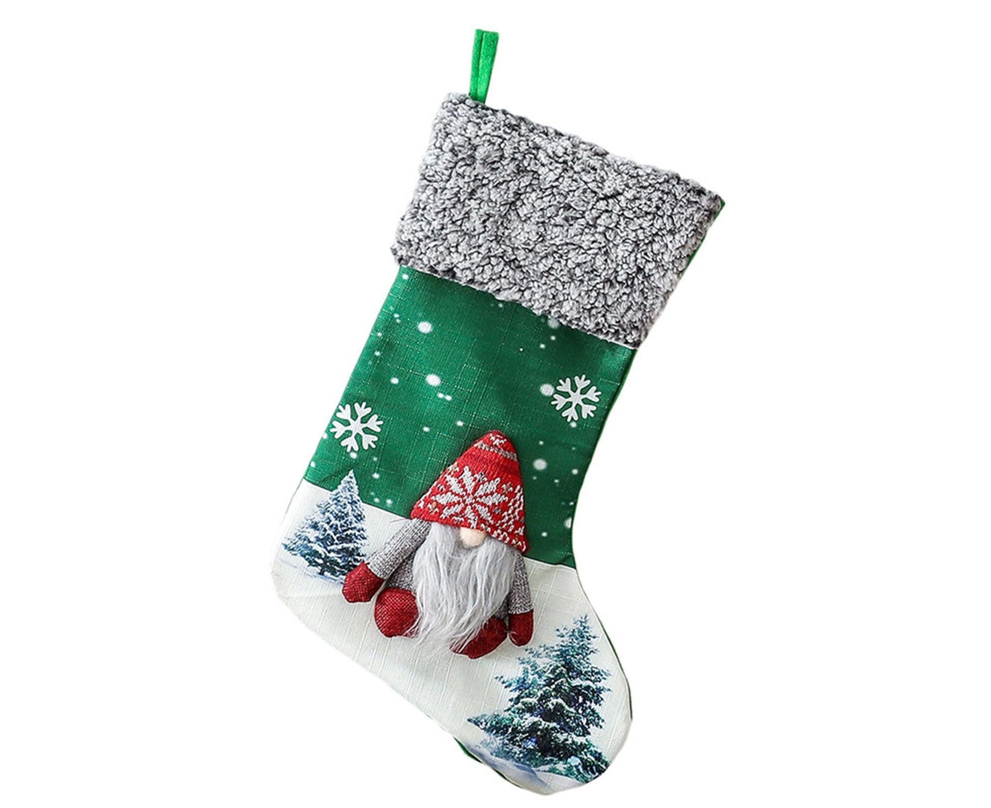 Non Woven Xmas Stocking No Face Dwarf-Green V1263-JX-754