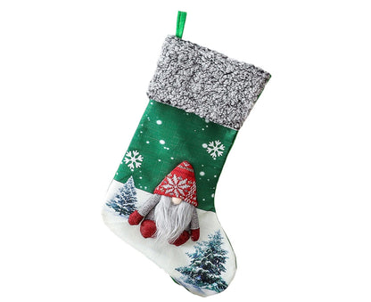 Non Woven Xmas Stocking No Face Dwarf-Green V1263-JX-754