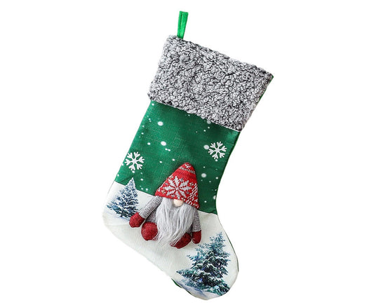 Non Woven Xmas Stocking No Face Dwarf-Green V1263-JX-754