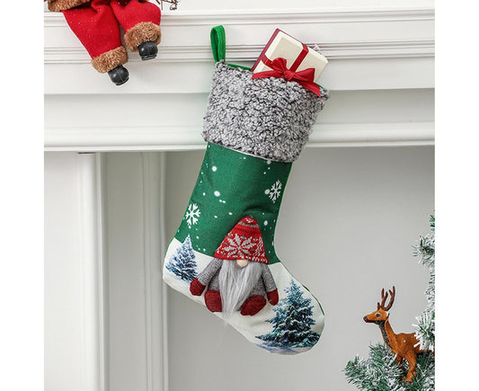 Non Woven Xmas Stocking No Face Dwarf-Green V1263-JX-754