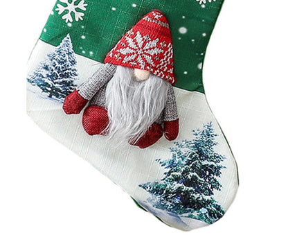 Non Woven Xmas Stocking No Face Dwarf-Green V1263-JX-754