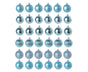 36Pcs Xmas Ball Electroplating Ornaments-Lake Blue V1263-JX-758