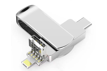 4 in 1 USB Flash Drive Photo Stick USB 3.0 Memory Stick Storage for Photos Backup -Rotating USB Flash Drive 1TB