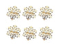 6Pcs Snowflake Napkin Ring Creative Clip-Golden V1263-JX-761