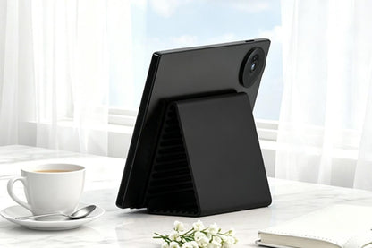 Portable Silicone Phone Stand Desk Holder for Office Travel Airplane-Black