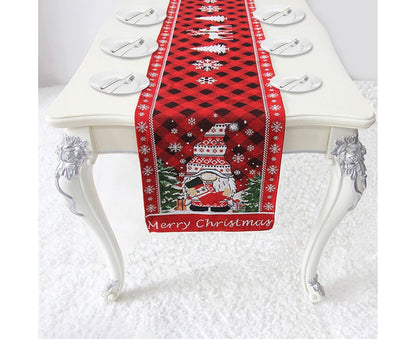 Table Runner Buffalo Plaid Checkered Cloth-Red V1263-JX-770