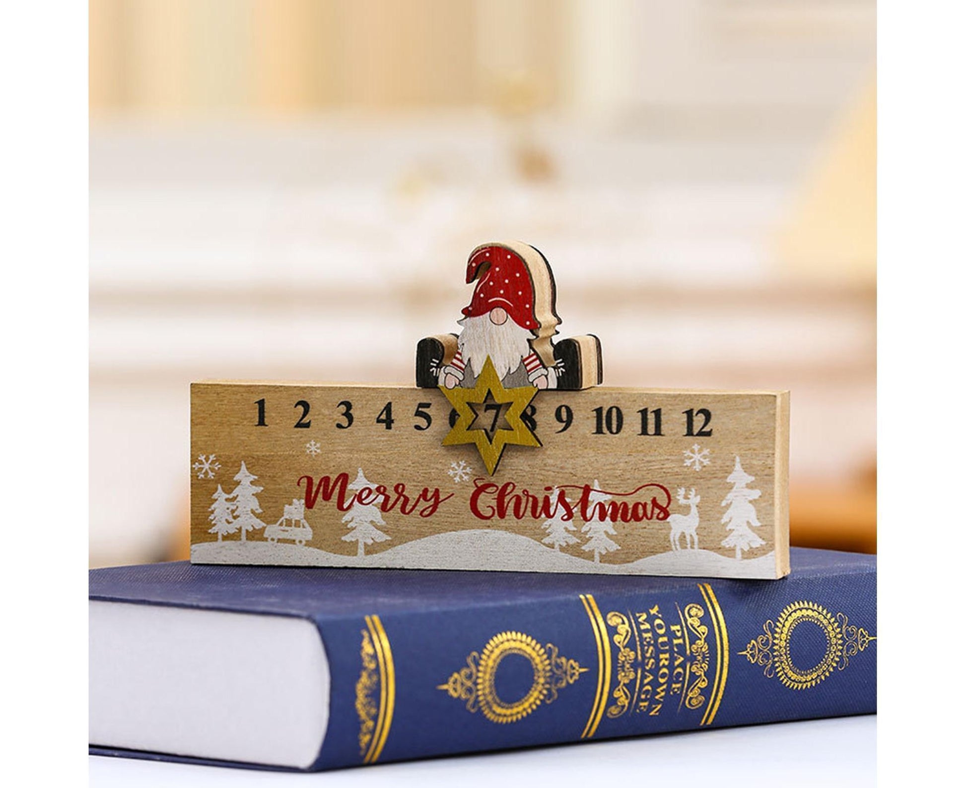 Xmas Wooden Calendar Count Down-A V1263-JX-776