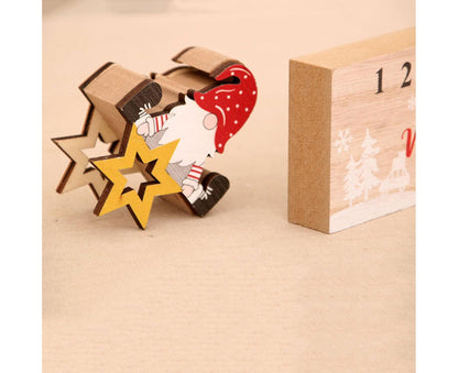 Xmas Wooden Calendar Count Down-A V1263-JX-776