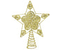 Xmas Glitter Five-pointed Star Tree Topper-Golden V1263-JX-781