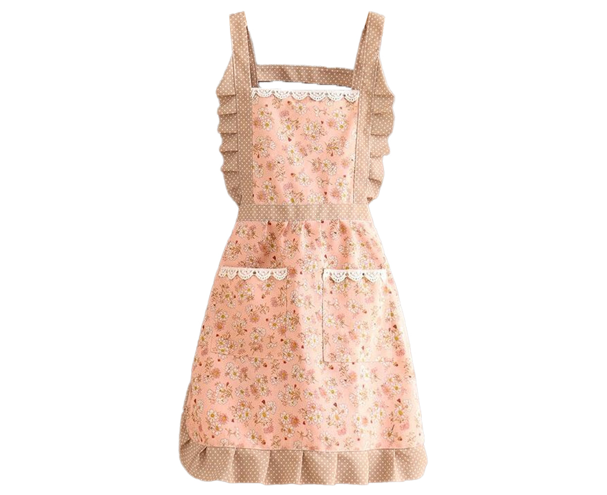 Cooking Apron - Layered Bib - Women's Pocketed V1263-JX-783