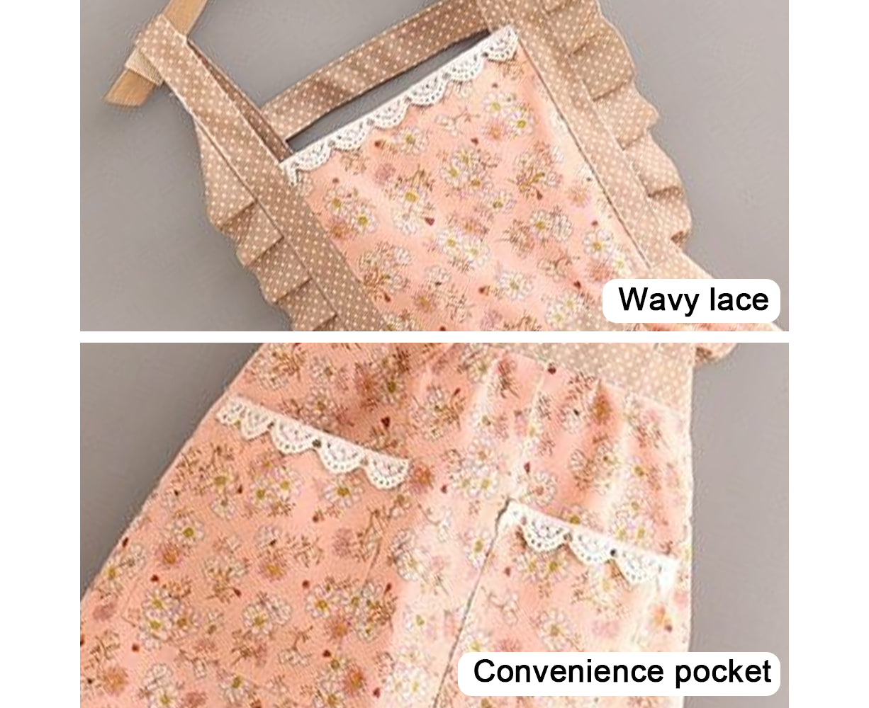 Cooking Apron - Layered Bib - Women's Pocketed V1263-JX-783