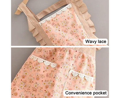 Cooking Apron - Layered Bib - Women's Pocketed V1263-JX-783
