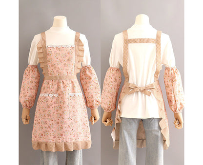 Cooking Apron - Layered Bib - Women's Pocketed V1263-JX-783