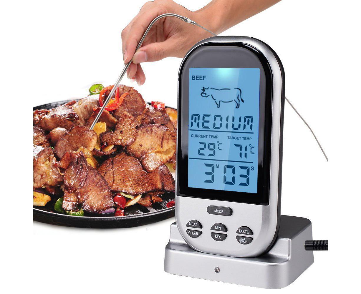 Digital Meat Thermometer - Wireless Remote - Waterproof V1263-JX-784