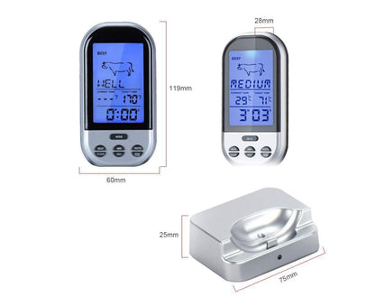 Digital Meat Thermometer - Wireless Remote - Waterproof V1263-JX-784