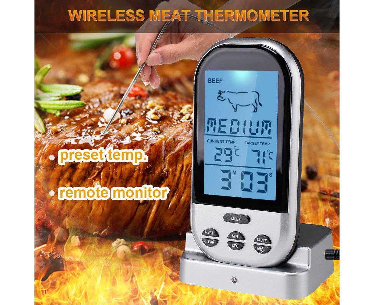 Digital Meat Thermometer - Wireless Remote - Waterproof V1263-JX-784