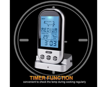 Digital Meat Thermometer - Wireless Remote - Waterproof V1263-JX-784