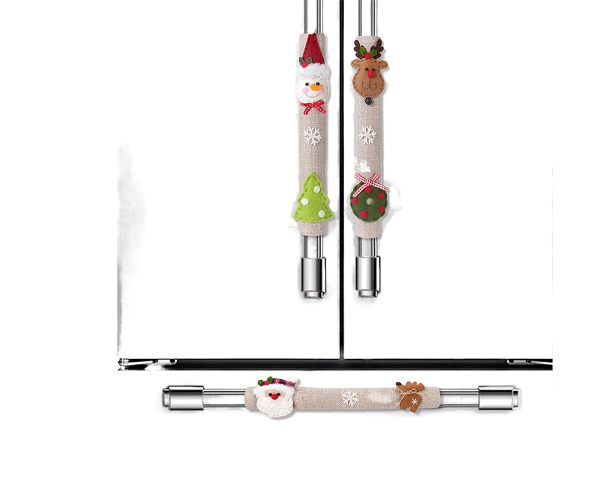 3Pcs Xmas Fridge Handle Covers Protector V1263-JX-789