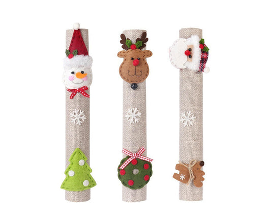 3Pcs Xmas Fridge Handle Covers Protector V1263-JX-789