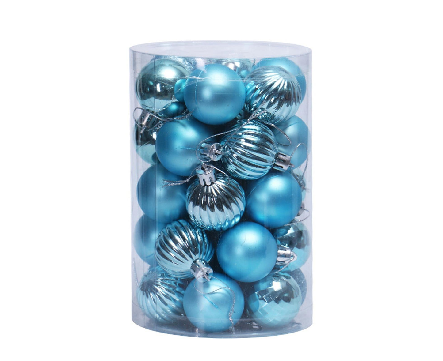 34Pcs Shatterproof Ball Ornament-Light Blue V1263-JX-792