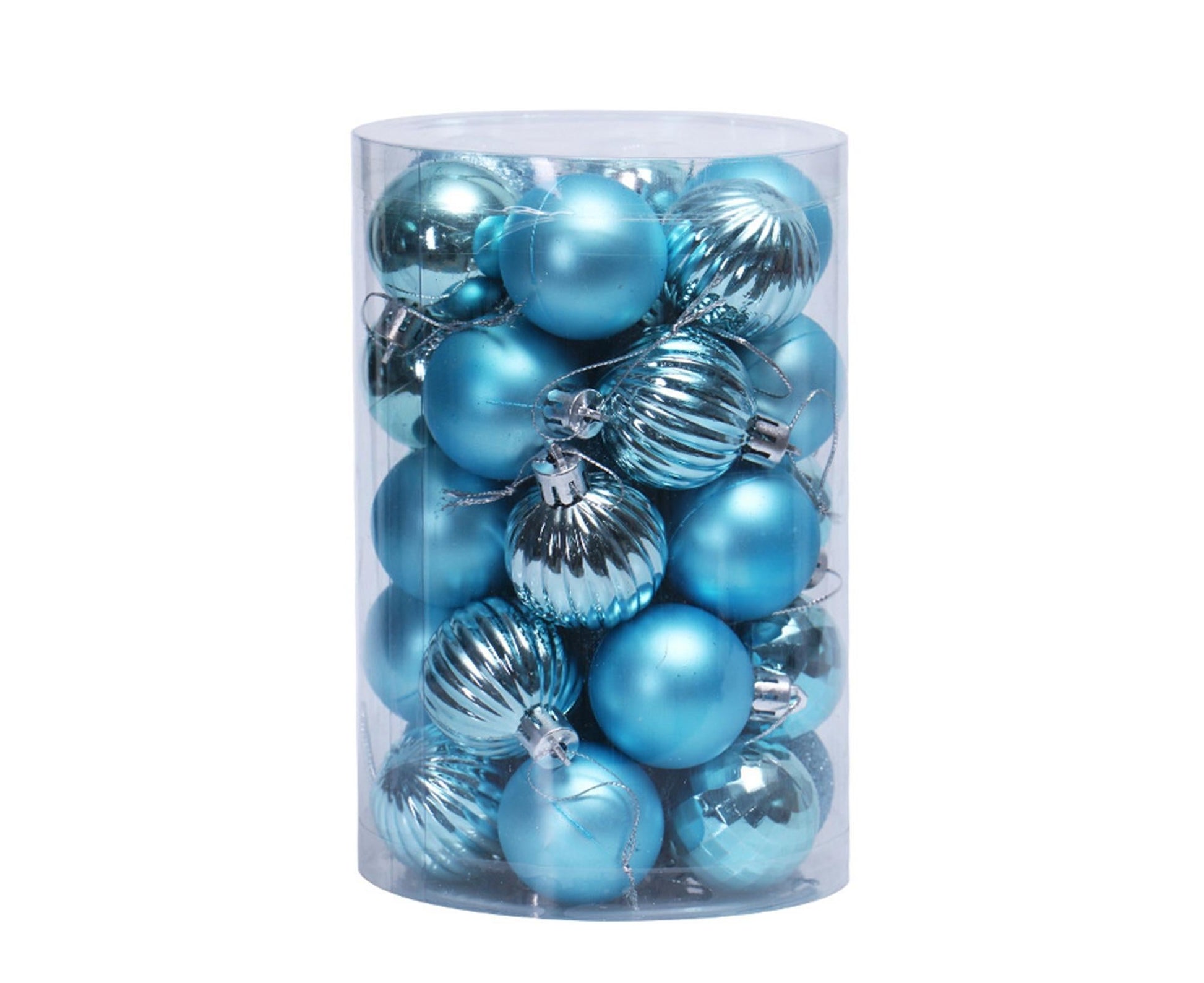 34Pcs Shatterproof Ball Ornament-Light Blue V1263-JX-792