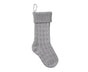Christmas Sock Twist Pattern Knitted Large Capacity Hanging Stocking for Festival Party-Silver Gray V1263-JX-793