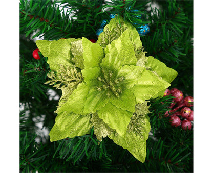 5Pcs Artificial Xmas Flower Leaves-Army Green V1263-JX-795