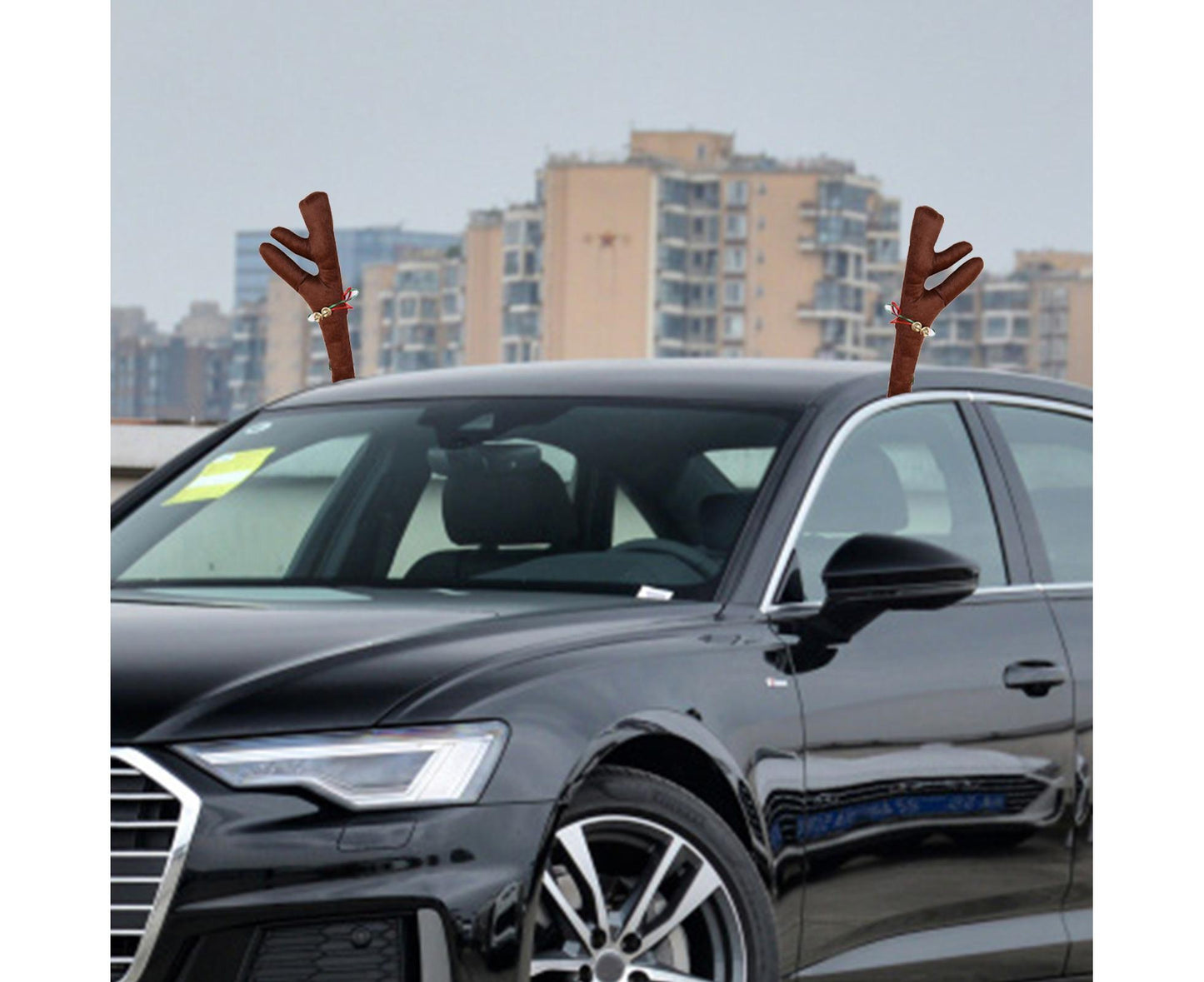 Car Deer Antlers Fabric Decoration-Brown V1263-JX-798
