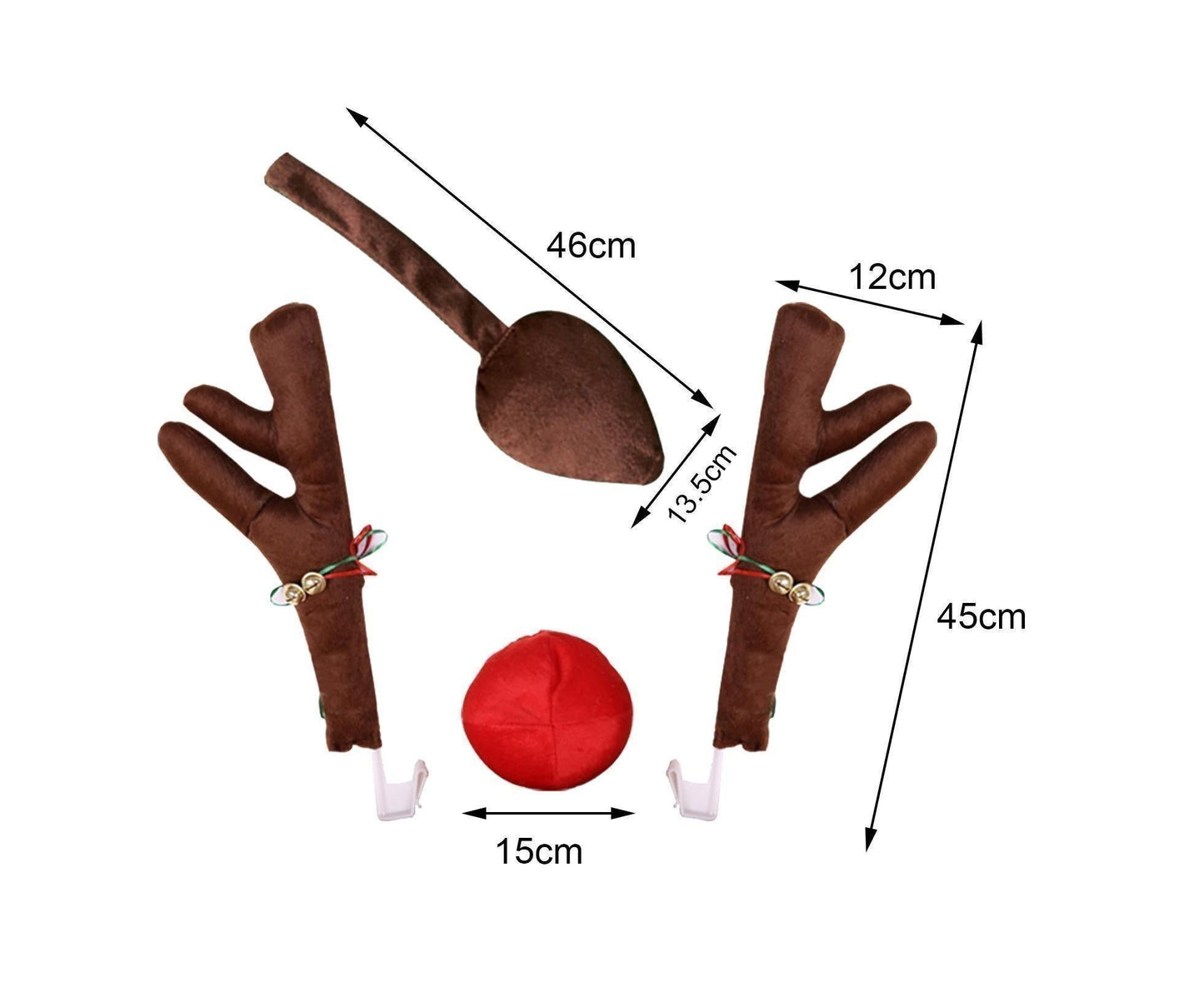 Car Deer Antlers Fabric Decoration-Brown V1263-JX-798