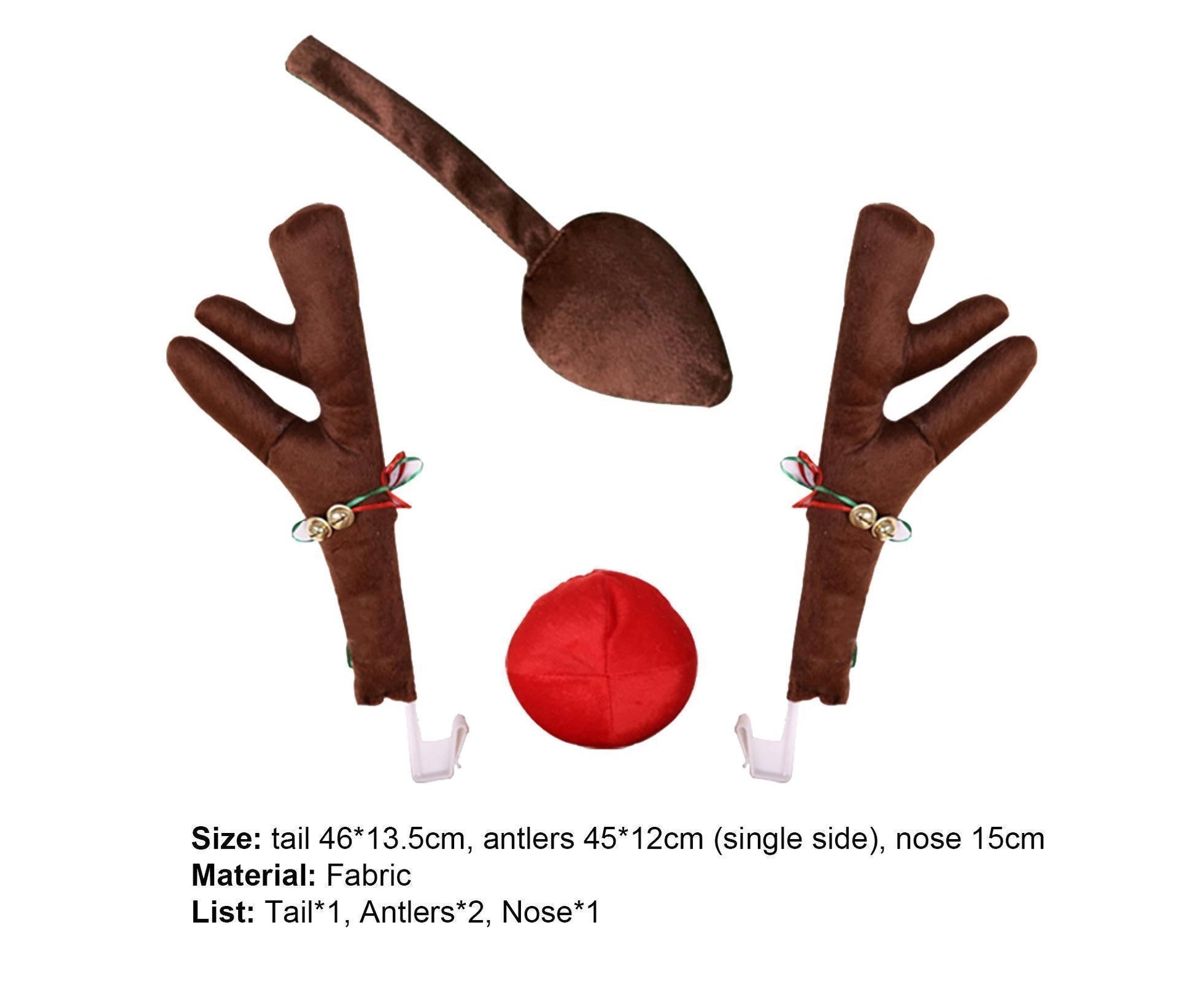 Car Deer Antlers Fabric Decoration-Brown V1263-JX-798