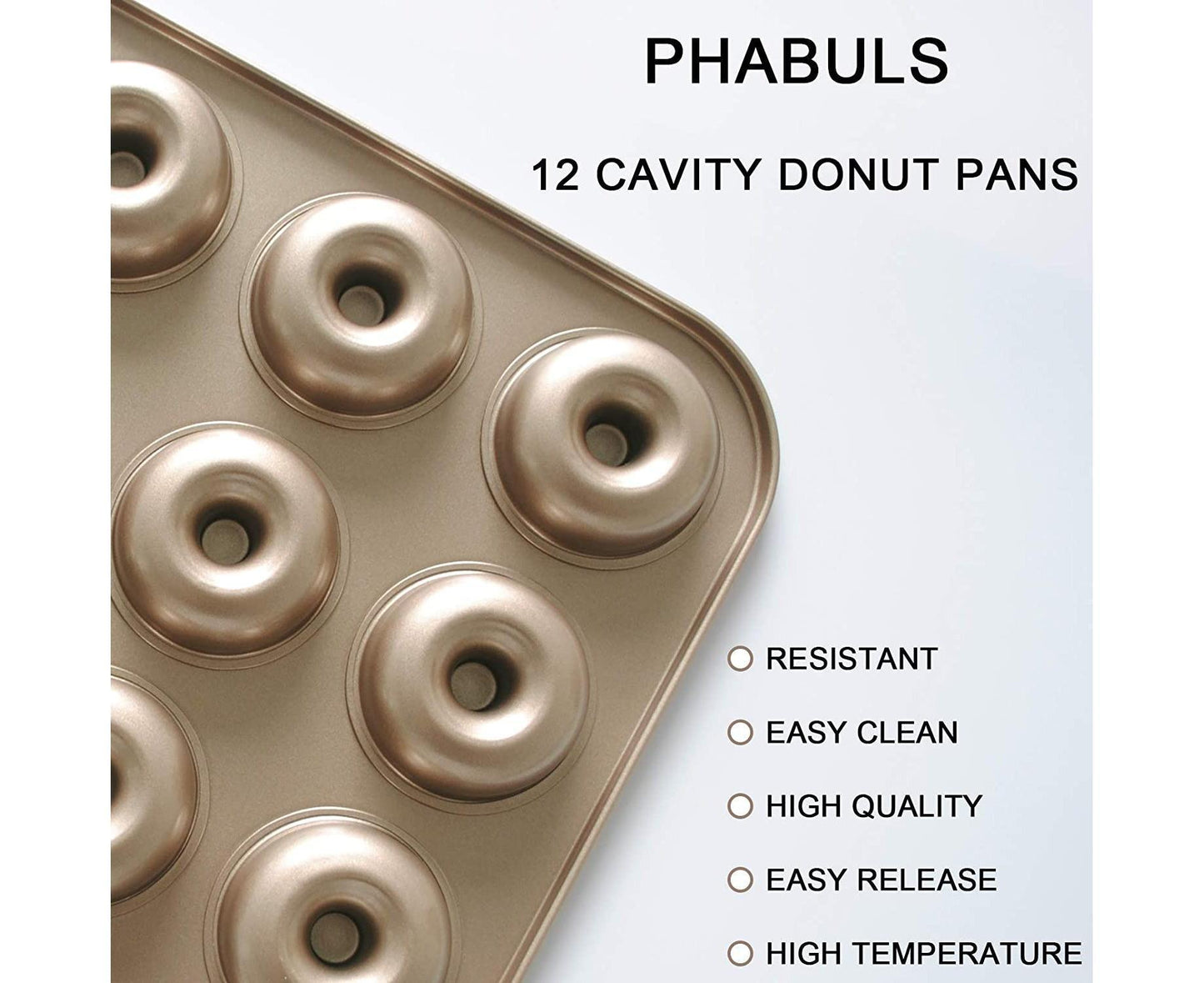 Mini Donut Pan - Nonstick 6 Cavity - Carbon Steel V1263-JX-799