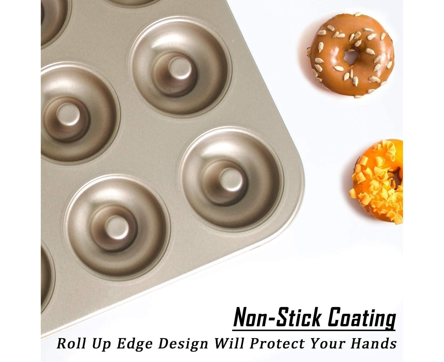 Mini Donut Pan - Nonstick 6 Cavity - Carbon Steel V1263-JX-799