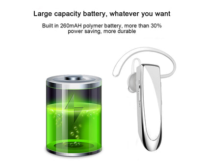 Bluetooth Earpiece V4.1 Wireless Handsfree Headset 30Days Standby Time V1263-JX-80