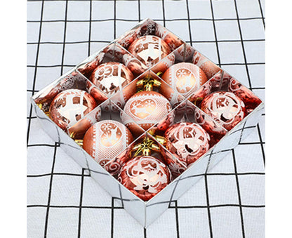Xmas Ball Pendant Painted Balls-Rose Gold V1263-JX-801