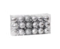 36Pcs Xmas Glitter Ball Decor-Silver V1263-JX-803