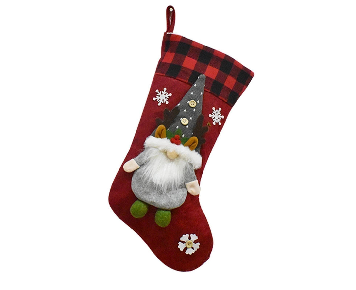 Xmas Stocking Knitted Hat babies Bag-Grey V1263-JX-812