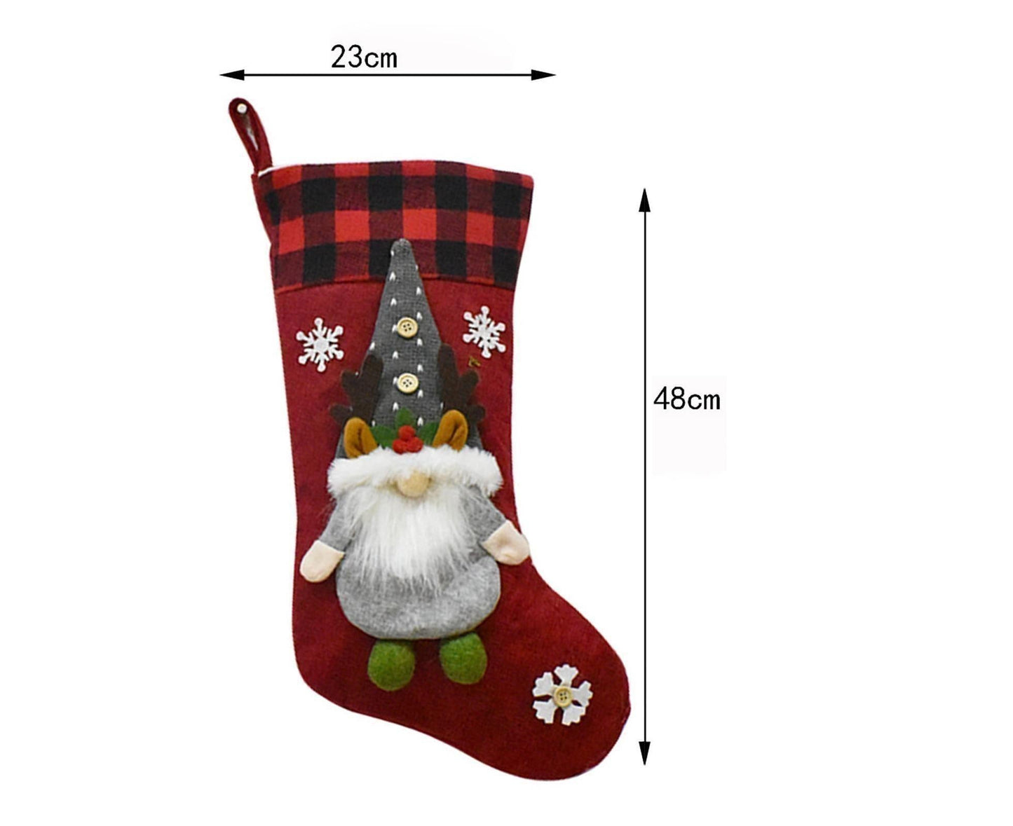 Xmas Stocking Knitted Hat babies Bag-Grey V1263-JX-812