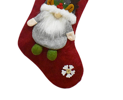 Xmas Stocking Knitted Hat babies Bag-Grey V1263-JX-812