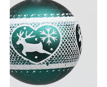 Xmas Ball Pendant Painted Balls-Green V1263-JX-813