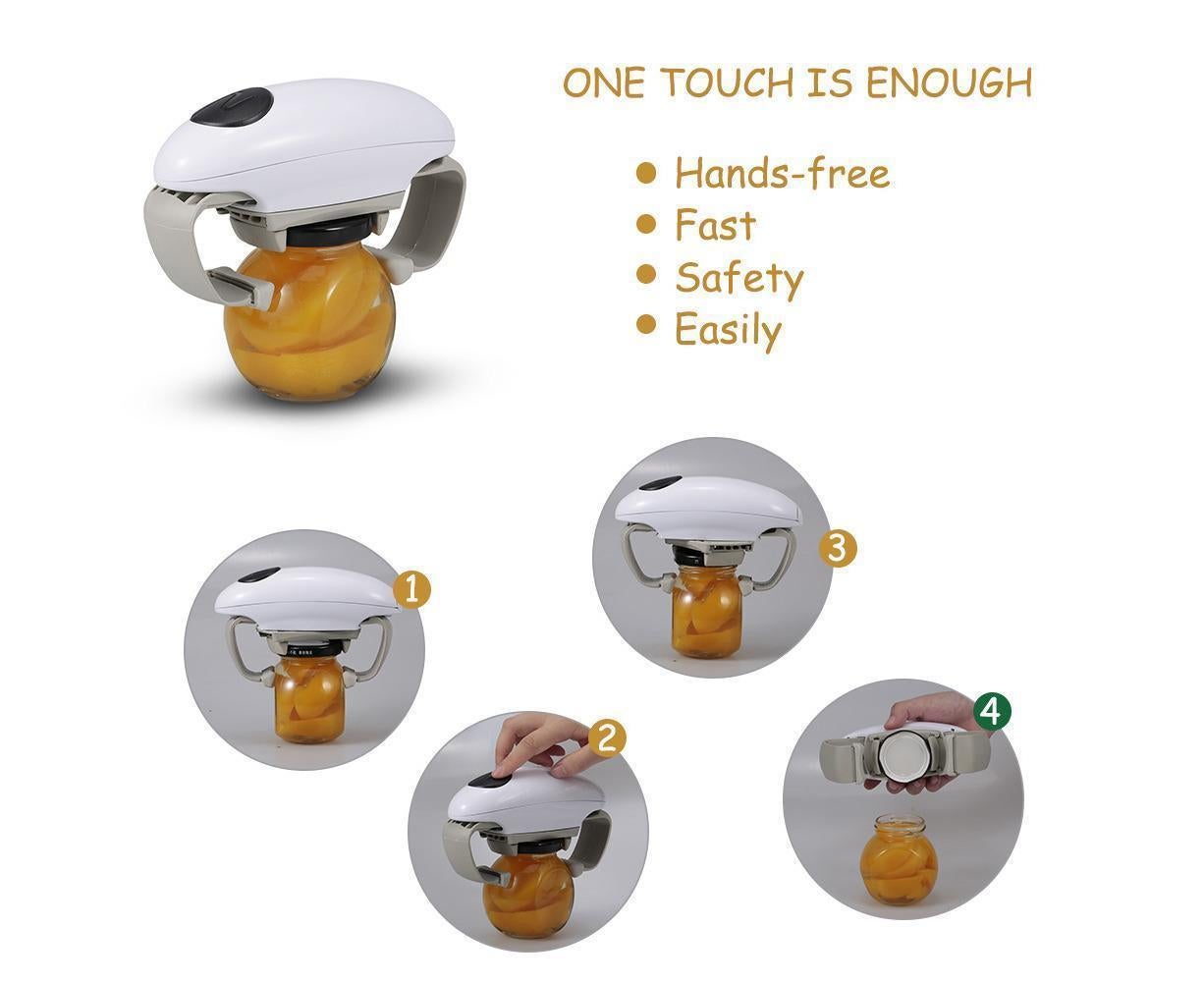 Electric Jar Opener One Touch Jar Opener white V1263-JX-815