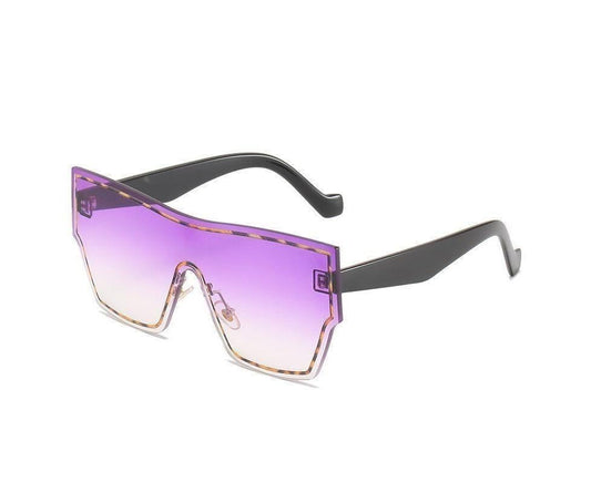New Fashion One-piece Sunglasses Women Classic Big Frame Retro Punk Style Glasses Men's Sunscreen Eyeglasses V1263-JX-822