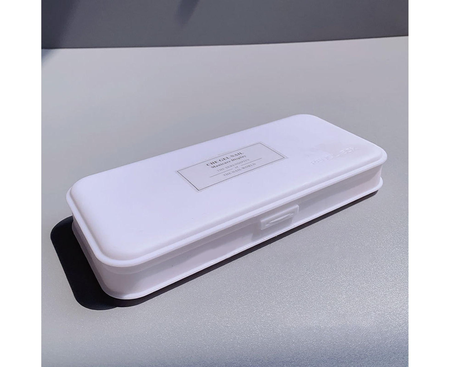 Nail Tools Box Nail Accessories Organizer Plastic Storage-White V1263-JX-830